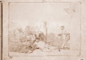 The Disasters of War : It is useless to shout (preparatory drawing بواسطة فرانسيسكو دي جويا