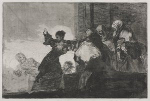 الأمثال: رأسان أفضل من واحد أو حماقة فقيرة ، 1816-1823 مطبوعة ج. 1863. بواسطة فرانسيسكو دي جويا