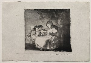 قراءة المرأة لطفلين ، 1824-1825. بواسطة فرانسيسكو دي جويا