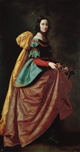 القديسة كاسيلدا من طليطلة، حوالي 1640 (زيت على قماش) بواسطة فرانسيسكو دي زورباران