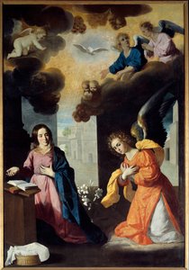 The Annunciation Painting by Francisco de Zurbaran (1598-1664) 1638 Sun. 2,67x1,85 m. Grenoble. Museum of Fine Arts بواسطة فرانسيسكو دي زورباران