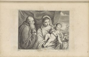 مريم مع المسيح الطفل والشاب يوحنا المعمدان بواسطة Franciscus van der Steen