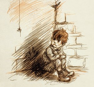 رسم توضيحي من "Poil de Carotte" (رأس الجزرة) بواسطة Jules Renard (1894)