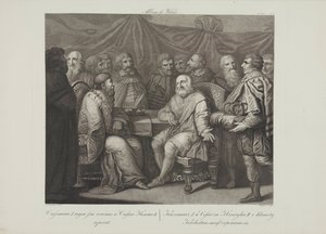 التقى كاسيمير الأول المرمم بالإمبراطور هنري الثالث بواسطة Smuglewicz ، Franciszek (1745-1807). الطباعة الحجرية ، أواخر القرن الثامن عشر .. مجموعة خاصة