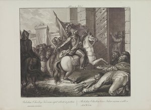 دخول بوليسلاف الشجاع إلى كييف بواسطة Smuglewicz ، Franciszek (1745-1807). الطباعة الحجرية ، أواخر القرن الثامن عشر .. مجموعة خاصة