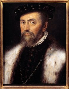 صورة آن دوك دي مونتمورنسي (1492-1567) كونيتابل من فرنسا. أتيليه دو فرانسوا كلويه (1515-1572) ، ق. 1555. زيت على خشب. Dim: 0،32 x 0،28m. زيت على خشب.
