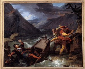 Guessle Guessle Guillaume (Wilhelm) Tell, heros of Swiss independence, is allegorically rebel against the sovereignty of Governor Hermann Gessler. Painting by Francois Andre Vincent (1746-1816) 18th century Gueret. Museum of Fine Arts بواسطة فرانسوا أندريه فنسنت