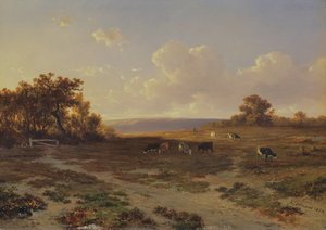 المناظر الطبيعية مع الأبقار ، 1852