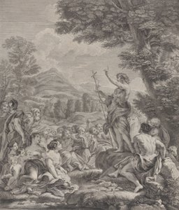 القديس يوحنا المعمدان يكرز للجمهور ، كاليفورنيا. 1729.