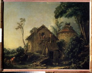 "" Le moulin a vent "(الطاحونة) لوحة لفرانسوا باوتشر (1703-1770) 1752 متحف بوشكين في موسكو بواسطة فرانسوا باوتشر