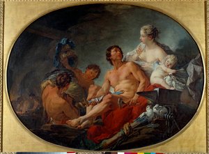 لوحة Les forges de Vulcain بقلم فرانسوا باوتشر (1703-1770) 1747 صن. 0.94x1.27 م بواسطة فرانسوا باوتشر