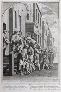 رسم توضيحي من "حياة القديس برونو ، مؤسس النظام الكارثوسي" باريس 1660. بعد لوحات Eustache Le Sueur ونقشها Fran Sois Chauveau © UIG / Leemage بواسطة فرانسوا شوفو