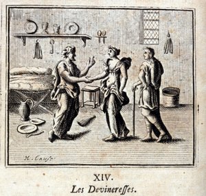 ديفينيراس. أساطير جان دي لافونتين (1621-95). رسم توضيحي لفرانسوا تشوفو (1613-1676). طبعة 1728. بواسطة فرانسوا شوفو