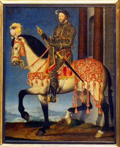 صورة لفرانسوا الأول على ظهور الخيل بقلم فرانسوا كلويت (1510-1572). متحف أوفيزي ، فلورنسا - صورة الفروسية لفرانسيس الأول ملك فرنسا (زيت على لوحة)