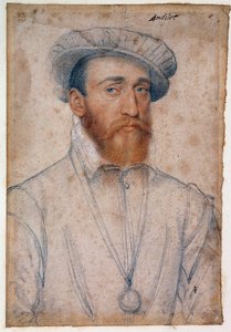 صورة لفرانسوا دي كوليجني ، سيد أندلوت (1521-1569). رسم دم وحجر أسود بواسطة كلويه فرانسوا (1515-1572) بواسطة فرانسوا كلويت