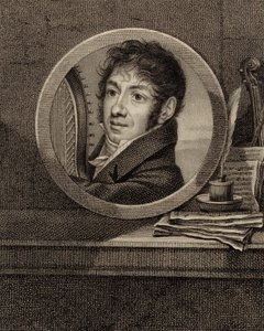 صورة لعازف القيثارة والملحن جان إيمي فيرنييه 1769-1840 ، ج. 1800.