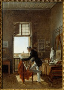 ورشة عمل فرانسوا إدوارد بيكو (1786-1868) في فيلا ميديسيس. لوحة جان ألوكس ديت لو رومان (1786-1864)