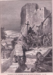 موكب الصليبيين حول أسوار القدس 1097 م بواسطة فرانسوا إدوارد زير