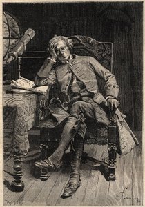 Guy Mannering - رسم توضيحي من القرن التاسع عشر لرواية والتر سكوت "Guy Mannering or The Astrologer" (1771-1832) نقش بعد فلامنج