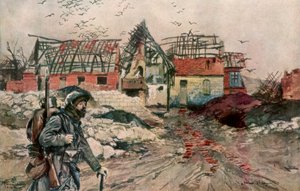 أطلال Ablain-Saint-Nazaire ، Artois ، فرنسا ، 18 ديسمبر 1915 ، 1926.