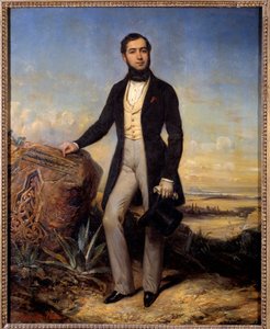 صورة لفرديناند دي ليسبس (1805-1894) ، دبلوماسي ورجل أعمال فرنسي. لوحة فرانسوا غابرييل ليبول (1804-1886)