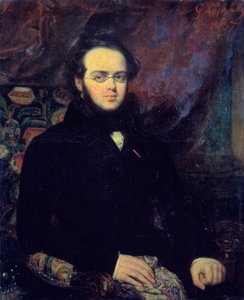 صورة للملحن الفرنسي جاك فرومينتال ليفي ديت هاليفي (1799-1862) يقف مرتديًا نظارته. لوحة فرانسوا غابرييل ليبول (1804-1886) 1837 باريس ، مكتبة الأوبرا - صورة للمؤلف الموسيقي الفرنسي جاك فرومينتال ليفي تسمى هيل