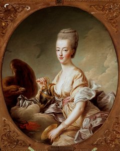 صورة لماري أنطوانيت (1755-1793) ، دوفين ، في لوحة هيبي بقلم فرانسوا هوبير درويس (1727-1775) 1773 صن. 0،96x0،8 م شانتيلي ، متحف كوندي - صورة ماري أنطوانيت من النمسا (1755-1793) ، دوفين من فرنسا ، مثل هيبي ، بقلم فرانسوا-هوبرت د