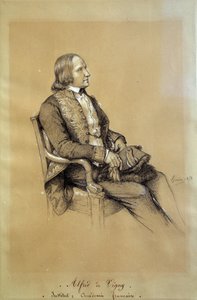 صورة لألفريد دي فيني (1797-1863) ، كاتب وكاتب مسرحي وشاعر فرنسي. رسم فرانسوا جوزيف هايم (1787-1865) بواسطة فرانسوا جوزيف هايم