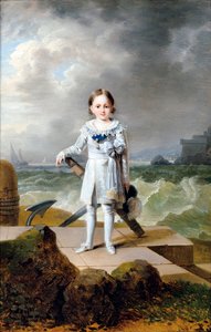 صورة للأمير نابليون لويس بونابرت (1804-1831) (صورة نابليون لويس بونابرت) لوحة لفرانسوا جوزيف كينسون (1770-1839) حوالي 1810 - ألوان زيتية على قماش ، 33 × 22 - مجموعة خاصة