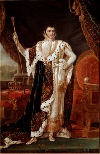 صورة لجيروم بونابرت (1784-1860) ملك ويستفاليا ، أمام حدائق فيلهلمشوهي لوحة لفرانسوا جوزيف (فرانسوا جوزيف) كينسون (1770-1839) أو كينسون. القرن التاسع عشر. 2،1x1،4 m متحف قصر فرساي