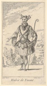 Habit de Faune: فاون ، قصب في يمينه ح ... ، كاليفورنيا. 1721. بواسطة فرانسوا جولين
