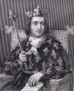 تشارلز الخامس ، الملقب بـ "الحكيم" (1337-80) ملك فرنسا ، نقش بواسطة بلانشارد (نقش) بواسطة فرانسوا لويس (بعد) ديجوين