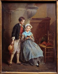 قراءة الرسم بقلم فرانسوا لينفانت (1814-1892) في القرن التاسع عشر متحف ميتز للفنون الجميلة بواسطة فرانسوا لويس لينفانت
