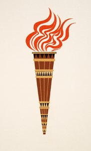 الشعلة المشتعلة من Prométhée Enchaîné بواسطة Aeschylus ، حانة. 1941 (استنسل) بواسطة فرانسوا لويس سميث