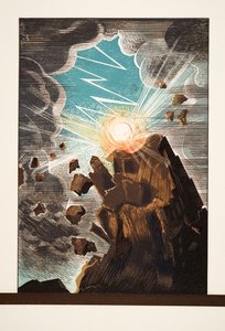 رسم توضيحي من Prométhée Enchaîné بواسطة Aeschylus ، حانة. 1941 (استنسل) بواسطة فرانسوا لويس سميث