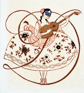 حرف D ، من شخصيات كوميديا ، حانة. 1922 (استنسل طباعة) بواسطة فرانسوا لويس سميث