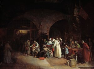 الاستعمار الفرنسي للجزائر: "تحرير السجناء في سجون الجزائر" لوحة لفرانسوا ماريوس جرانيت (1775-1849) 1831 شمس. 1،51x2 م