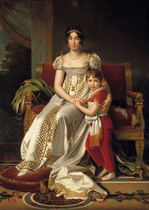 صورة على الأقدام لملكة هولندا هورتنس دي بوهارنيه (1783-1837) وابنها نابليون تشارلز لوحة لفرانسوا جيرارد (1770-1837) 1807 صن. 0،32 × 0،24 م بواسطة البارون فرانسوا باسكال سيمون جيرار