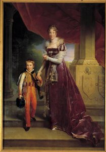 Portrait in foot of Marie-Amelie de Bourbon, Princess of the Two Sicilies, Duchess of Orleans (future Queen Marie-Amelie بواسطة Baron François Pascal Simon Gérard