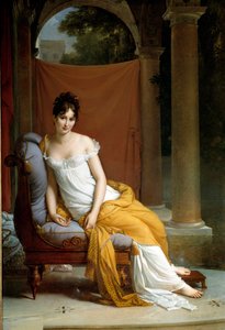 صورة جولييت ريكامير ديت مدام ريكامير (1777-1849) ، زوجة الفرنسية ليترز. لوحة فرانسوا جيرارد (1770-1837) 1805 صن. 2،25 × 1،48 م باريس ، متحف كارنافالي - صورة جولييت ريكامير تدعى مدام ريكامير (1777-1849) ، الفرنسية soc بواسطة البارون فرانسوا باسكال سيمون جيرار