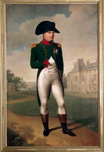 صورة لنابليون بونابرت (1769-1821) أمام قلعة مالميزون (مرتدية زي القنصل). في Reuil Malmaison (Hauts de Seine) عام 1804. لوحة لفرانسوا جيرارد (1770-1837) مالميزون من القرن التاسع عشر ، متحف القصر - صورة بالحجم الكامل لنابو بواسطة البارون فرانسوا باسكال سيمون جيرار