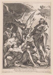 Heilige Rochus هو ملك الطاعون قمع أبقراط الطاعون في أثينا بالنار (...) (العنوان على الجسم) بواسطة جان ليبلوند (أنا)
