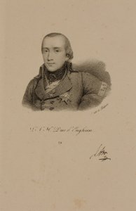 لويس أنطوان هنري دي بوربون (1772-1804) دوق إنين يرتدي الزي الموحد بواسطة فرانسوا سيرافين ديلبك