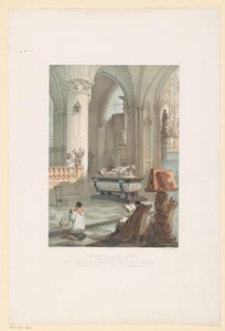 الجزء الداخلي من Sint-Michiel-en-Sint-Goedelekathedraal في بروكسل مع قبر إرنست فان أوسترنيك داخل كنيسة القديس جودول ، في بروكسل (تومبو من الأرشيدوق إرنست دوتريش) / قبر د. الأرشيدوق إرنست فون أوستيرريتش (...) / Interio