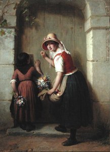 بائعو الزهور (زيت على قماش) بواسطة فرانسوا فيرهيدن