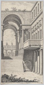منظر معماري بقوس ، 1740.