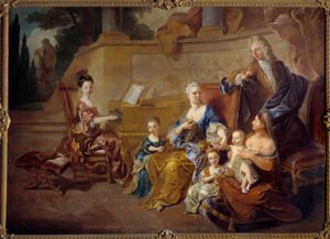 عائلة فرانكفيل. لوحة فرانسوا دي تروي (1645 - 1730)