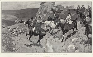 يوم ناجح مع Devon و Somerset Staghounds في Exmoor (litho) بواسطة فرانك كريج