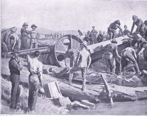 الحصول على مسدس فوق مكان سيء ، التوضيح من بعد بريتوريا: حرب العصابات ، 1902 بواسطة فرانك داد