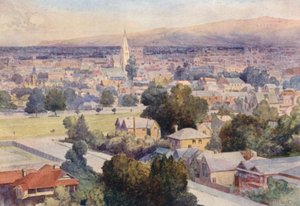 نيوزيلندا: كرايستشيرش (طباعة حجرية ملونة)